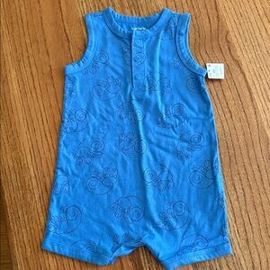 Carter's Vibrant Blue Crab Print Romper
